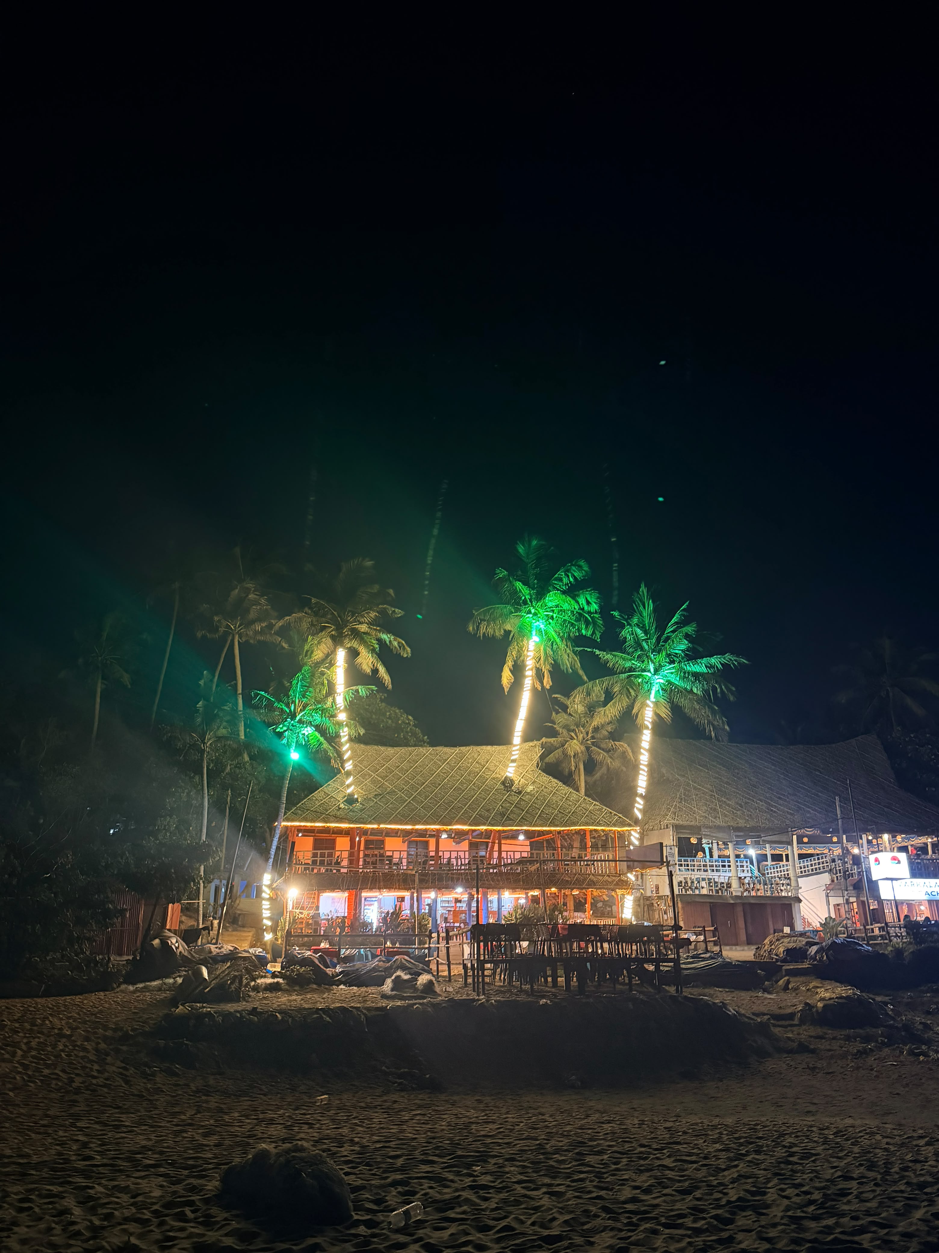 The Surfer's Café at night