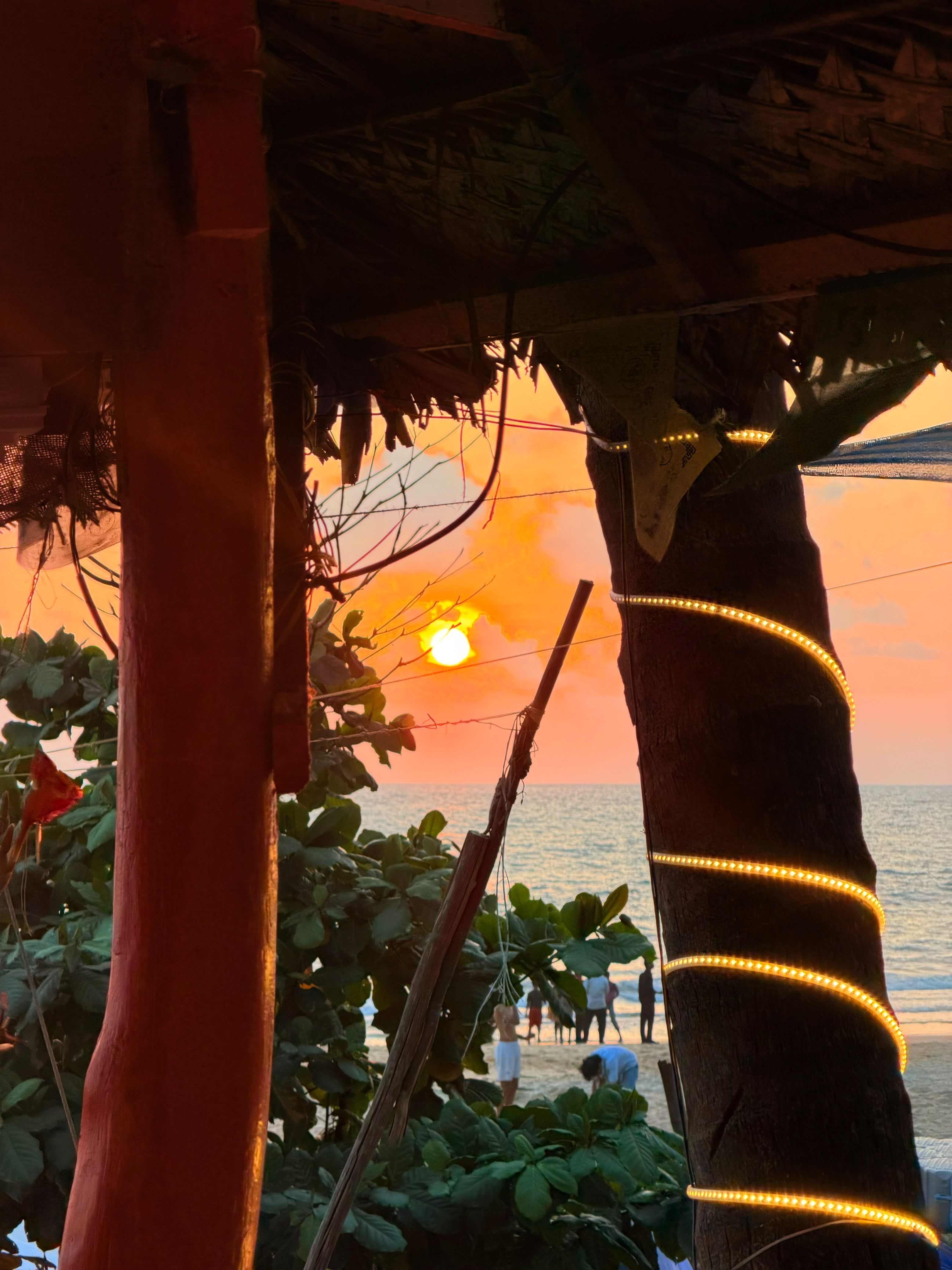 Fiery sunset at The Surfer's Café